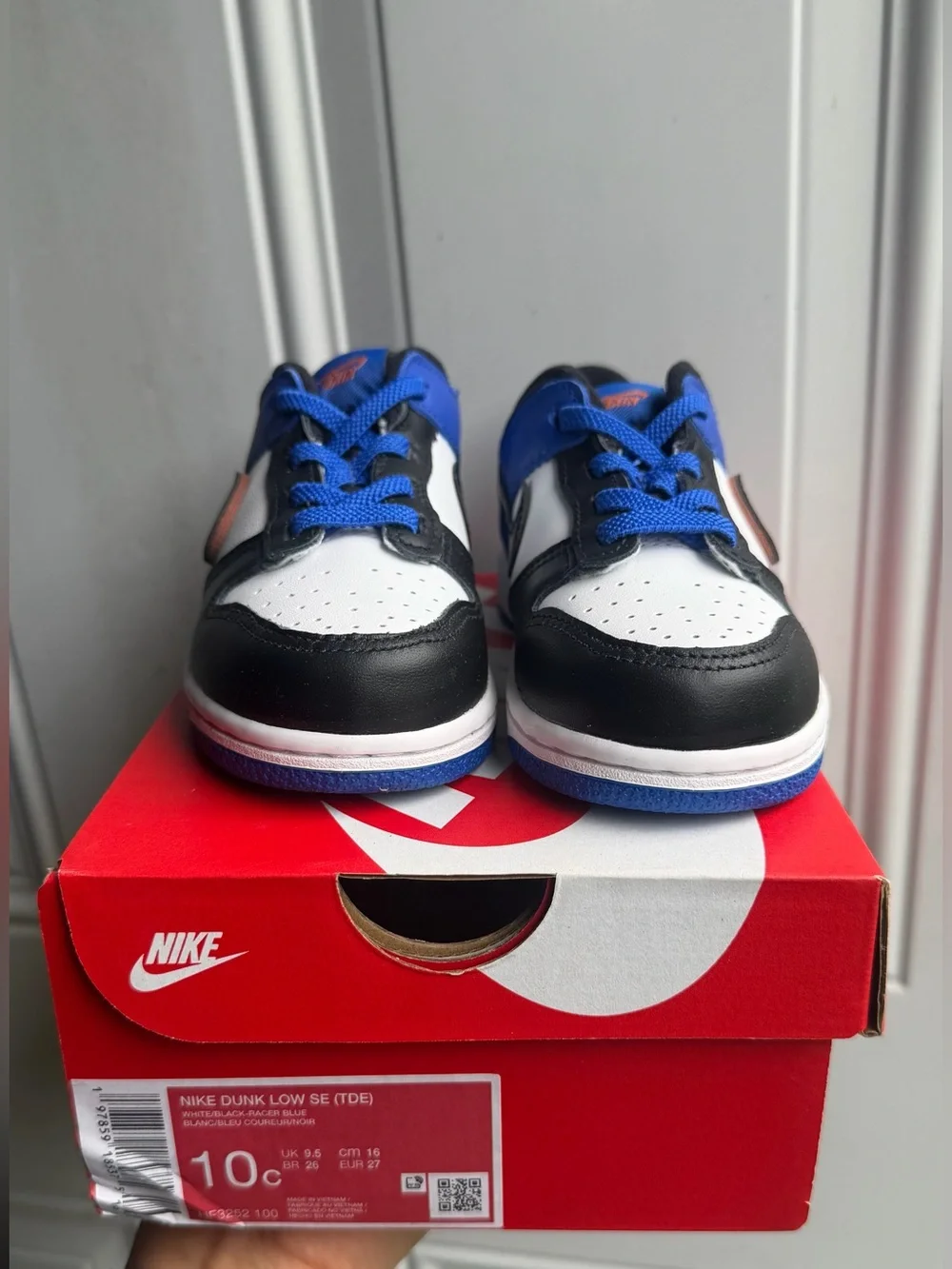 Nike Kids Low-Top Sneakers - Black/White/Royal Blue